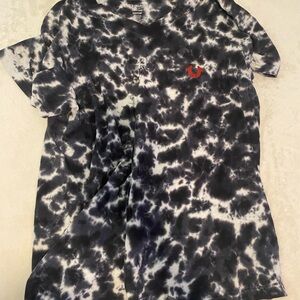 True Religion Black and White V-Neck Tee